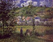 Camille Pissaro Landscape at Chaponval oil painting on canvas
